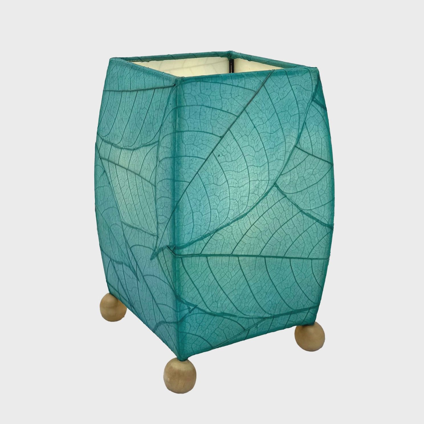 Mini Square Cocoa Leaf Lamp Sea Blue