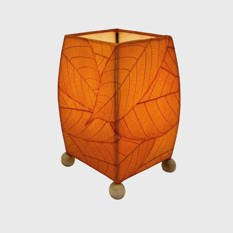 Mini Square Cocoa Leaf Lamp Orange