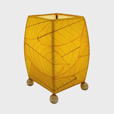 Mini Square Cocoa Leaf Lamp Yellow