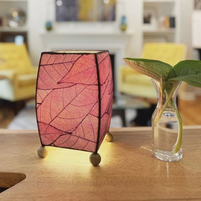 Mini Square Cocoa Leaf Lamp Purple