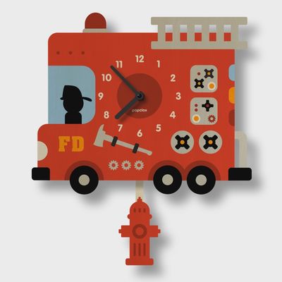 Fire Truck Pendulum Clock