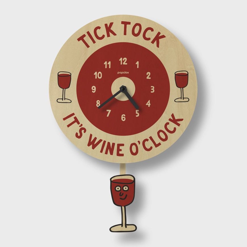 Wine O'clock Pendulum Clock