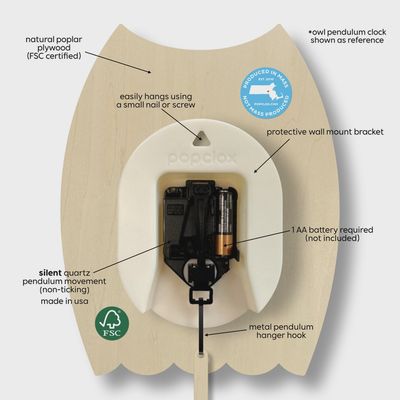 Monstera Pendulum Clock