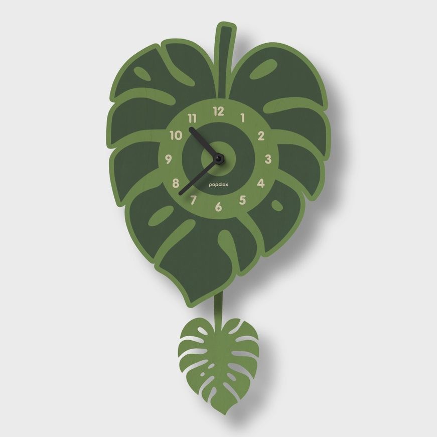 Monstera Pendulum Clock