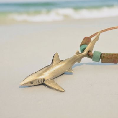 Blue Shark Bronze Pendant