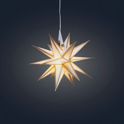 Moravian White/Gold Star - 7"