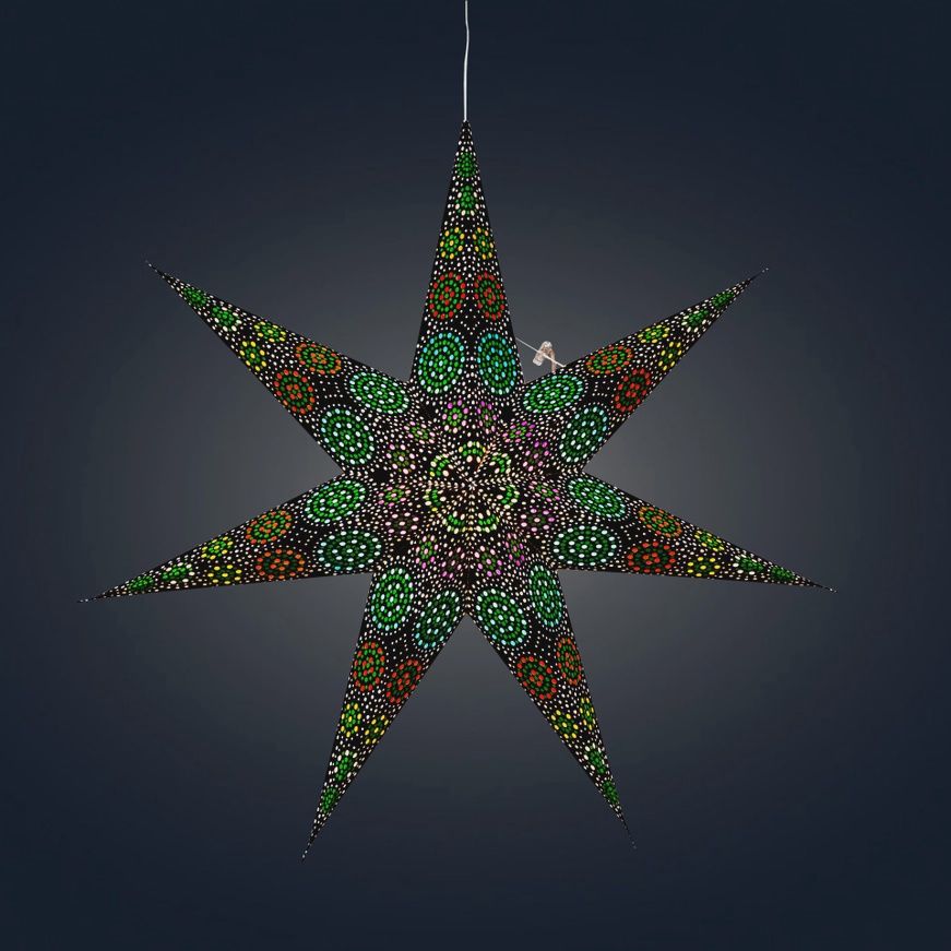Kaleidoscope Green Star - 7p 23"