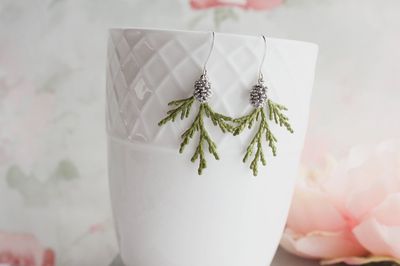 Cedar + Cone Earrings