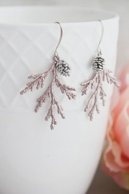 Cedar + Cone Earrings