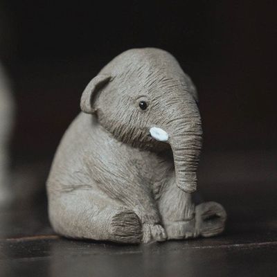 Grey Elephant Tea Pet