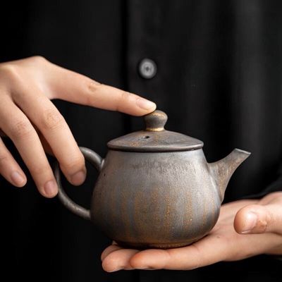 Ceramic Metallic Glaze Teapot