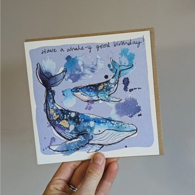 Whale-Y Good Birthday' Whale Card