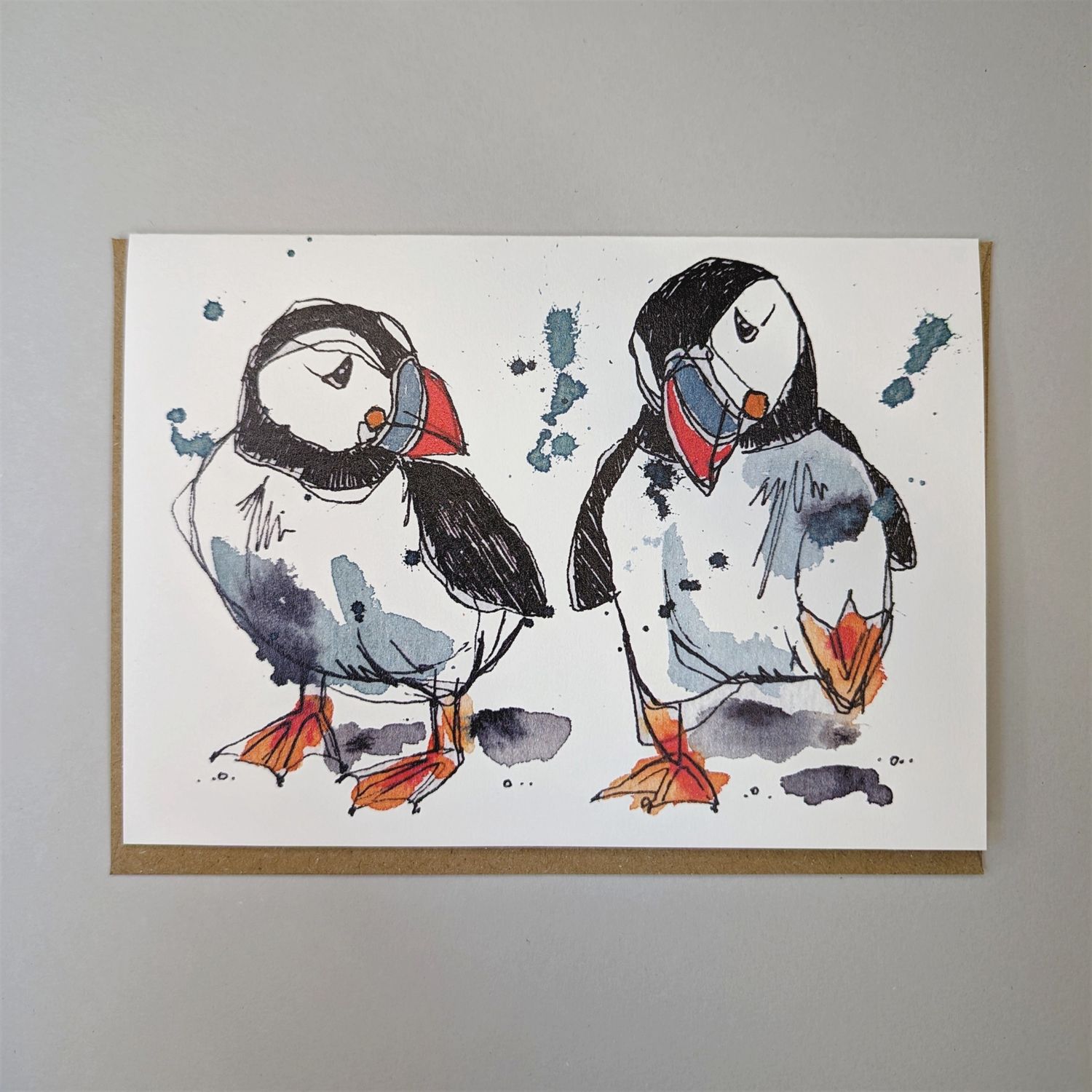Percy &amp; Peter' Puffin Card
