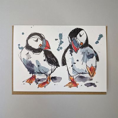 Percy &amp; Peter' Puffin Card