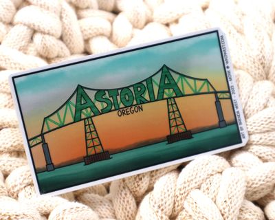 Holographic Astoria Megler Sticker