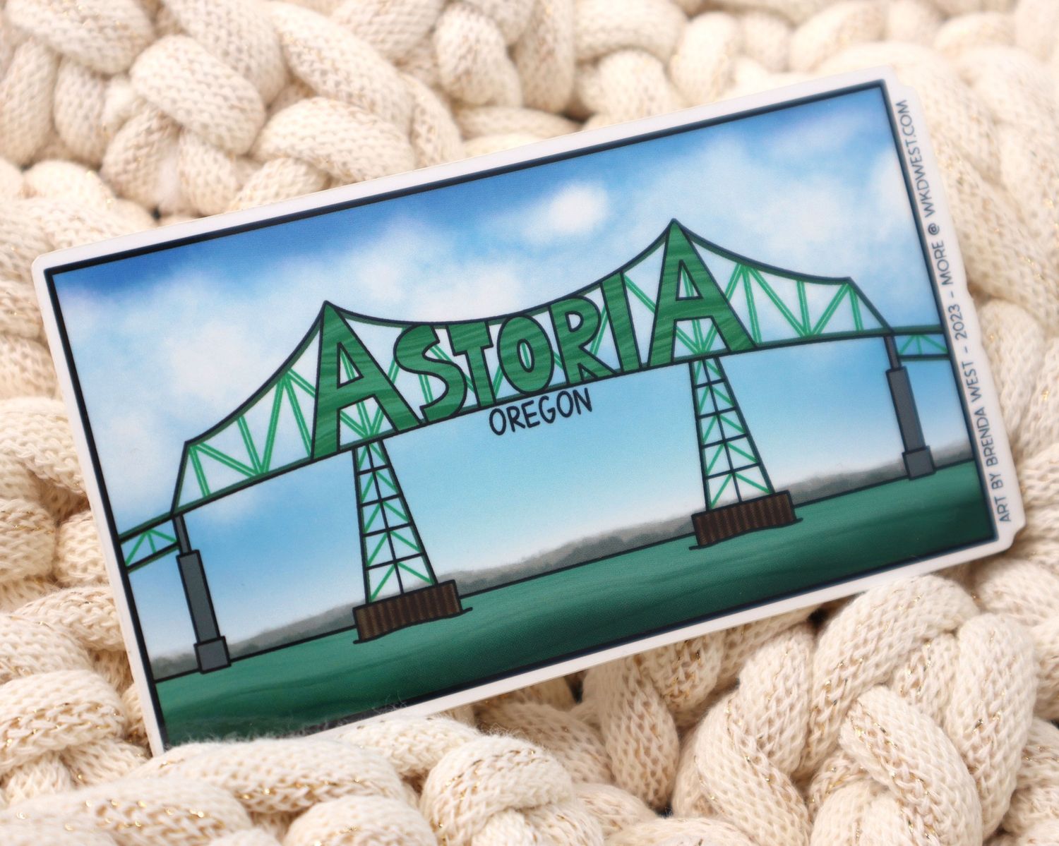 Large Astoria Megler Sticker