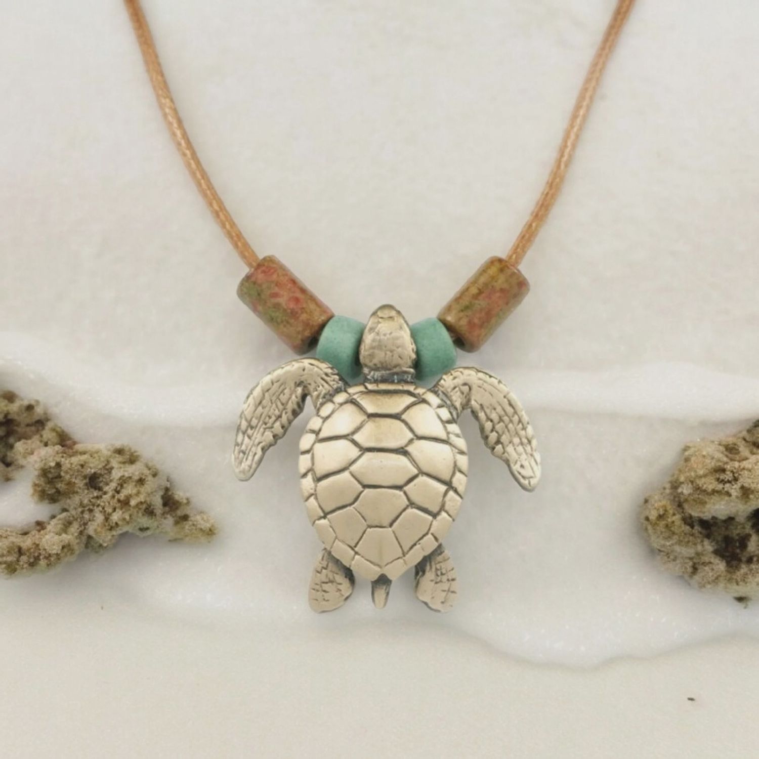 Sea Turtle Bronze Pendant
