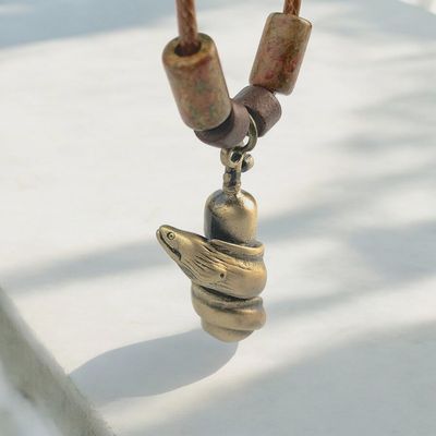 Moray Eel Bronze Pendant