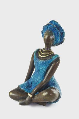 La Femme  Blue Bronze Sculpture