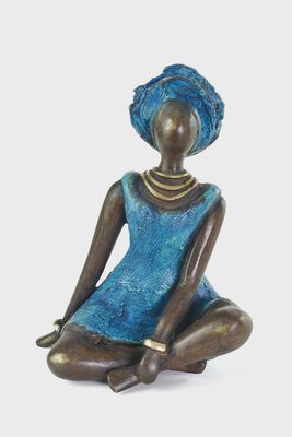 La Femme  Blue Bronze Sculpture