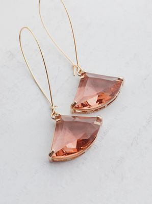 Peach Glass Earrings
