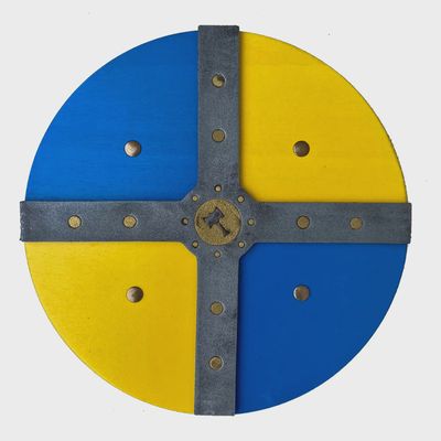 Yellow &amp; Blue Viking Shield