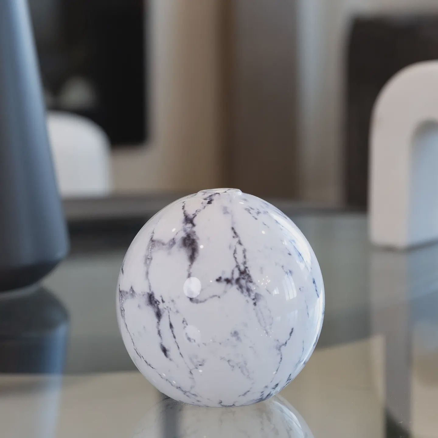 Neva White Marble Vase