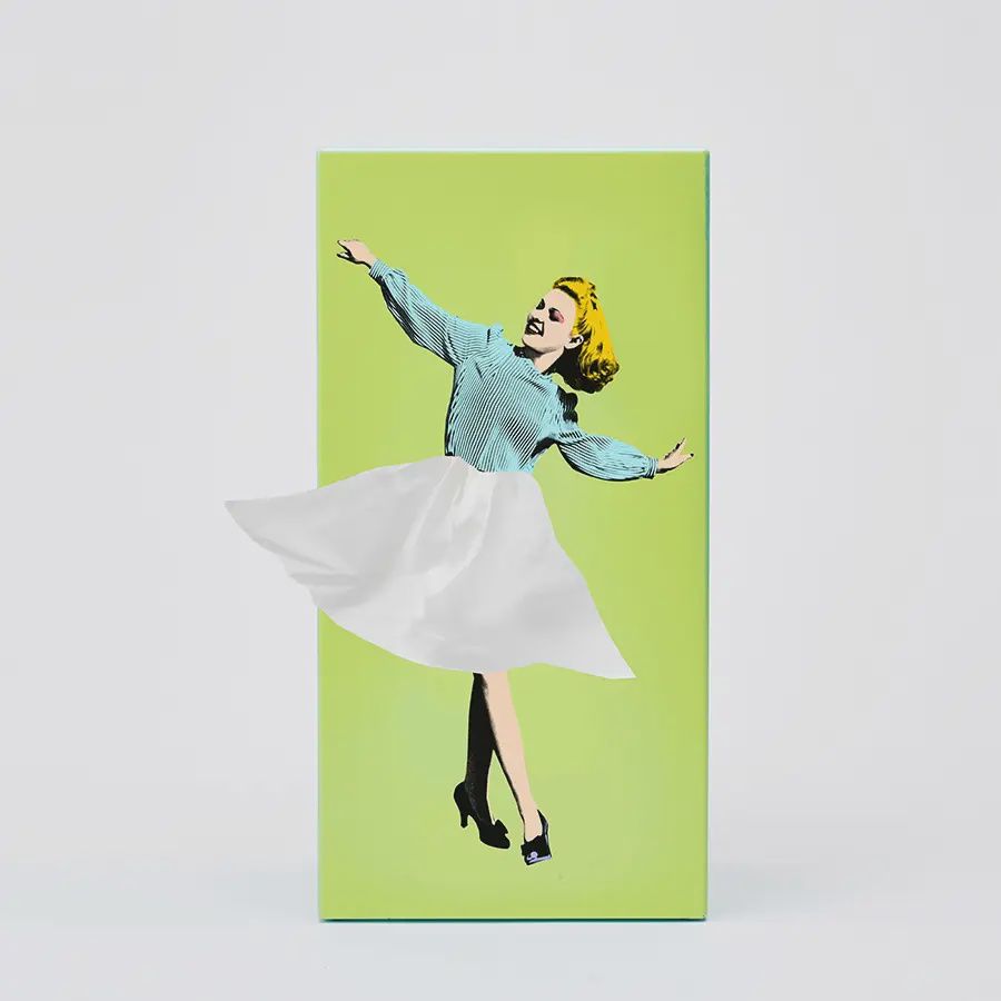 Green Flying Skirt Tissue Box