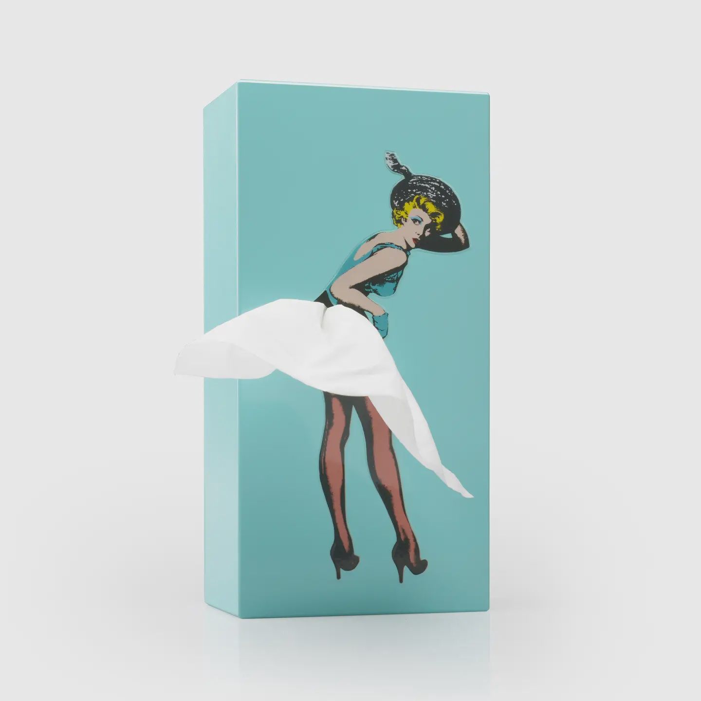 Mint Flying Skirt Tissue Box