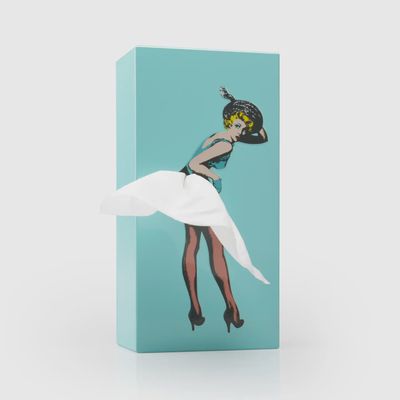 Mint Flying Skirt Tissue Box