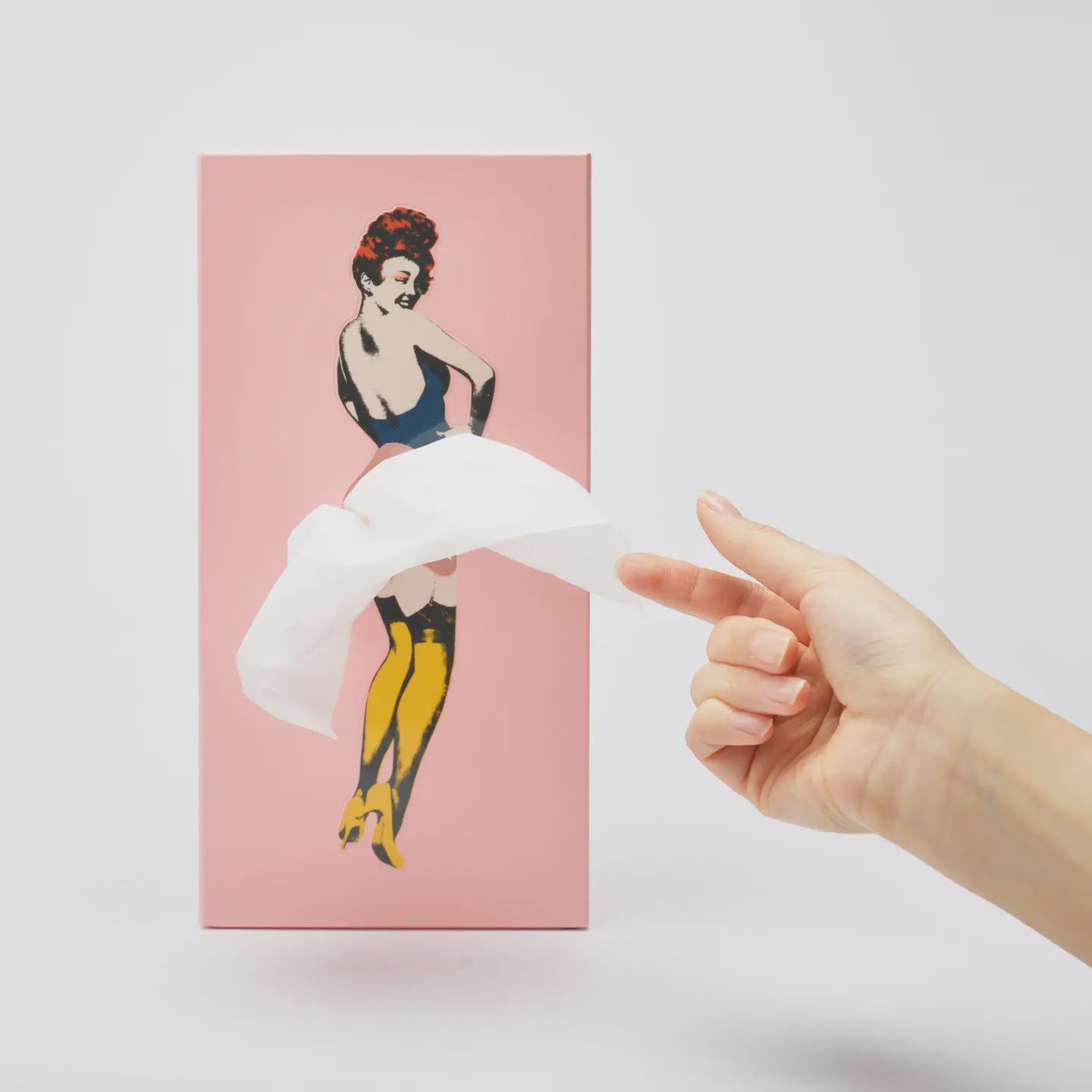 Pink Flying Skirt Tissue Box