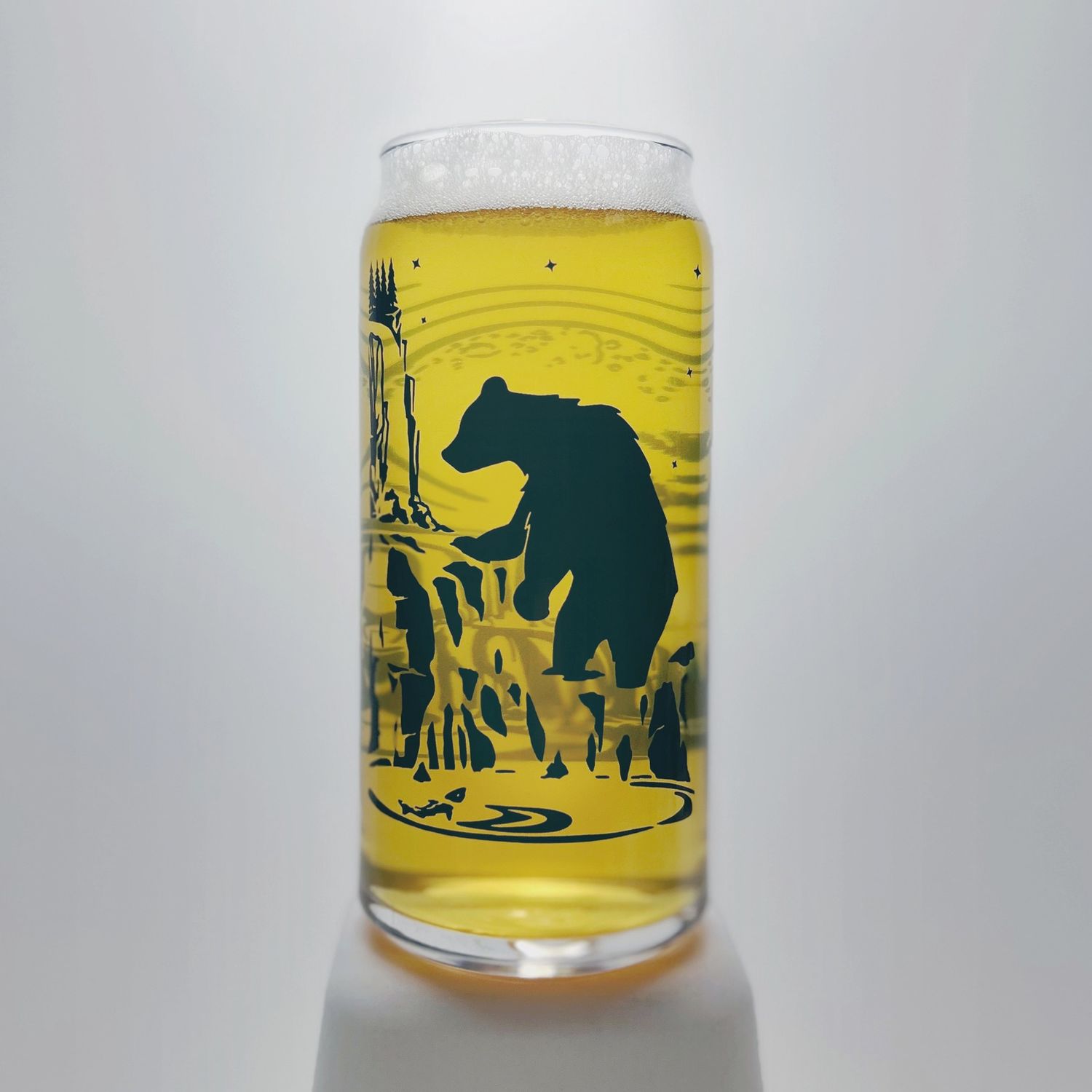 Dual Bear and Water Pint Glass