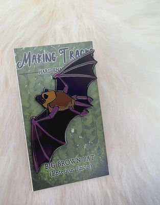 Brown Bat Enamel Pin