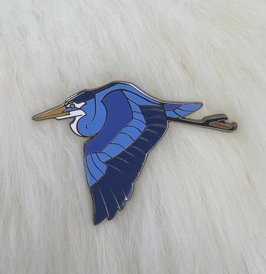 Blue Heron Enamel Pin