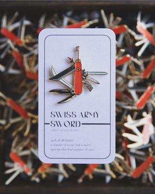 Swiss Army Sword Enamel Pin