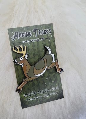 White Tail Deer Enamel Pin