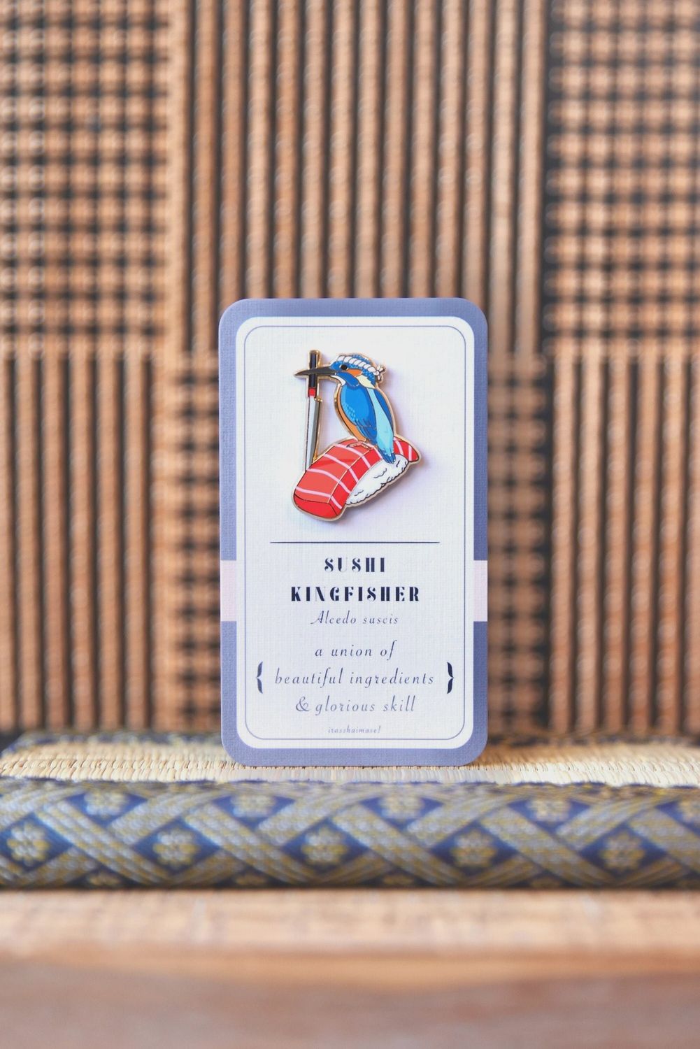 Sushi Kingfisher Enamel Pin