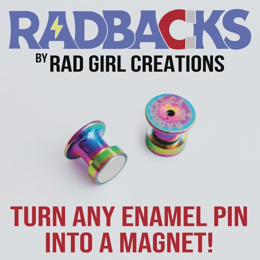 Magnetic Locking Pin Backs