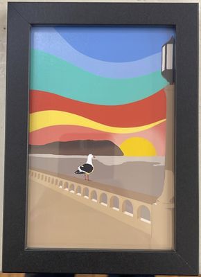 Framed Print - Seaside Promenade