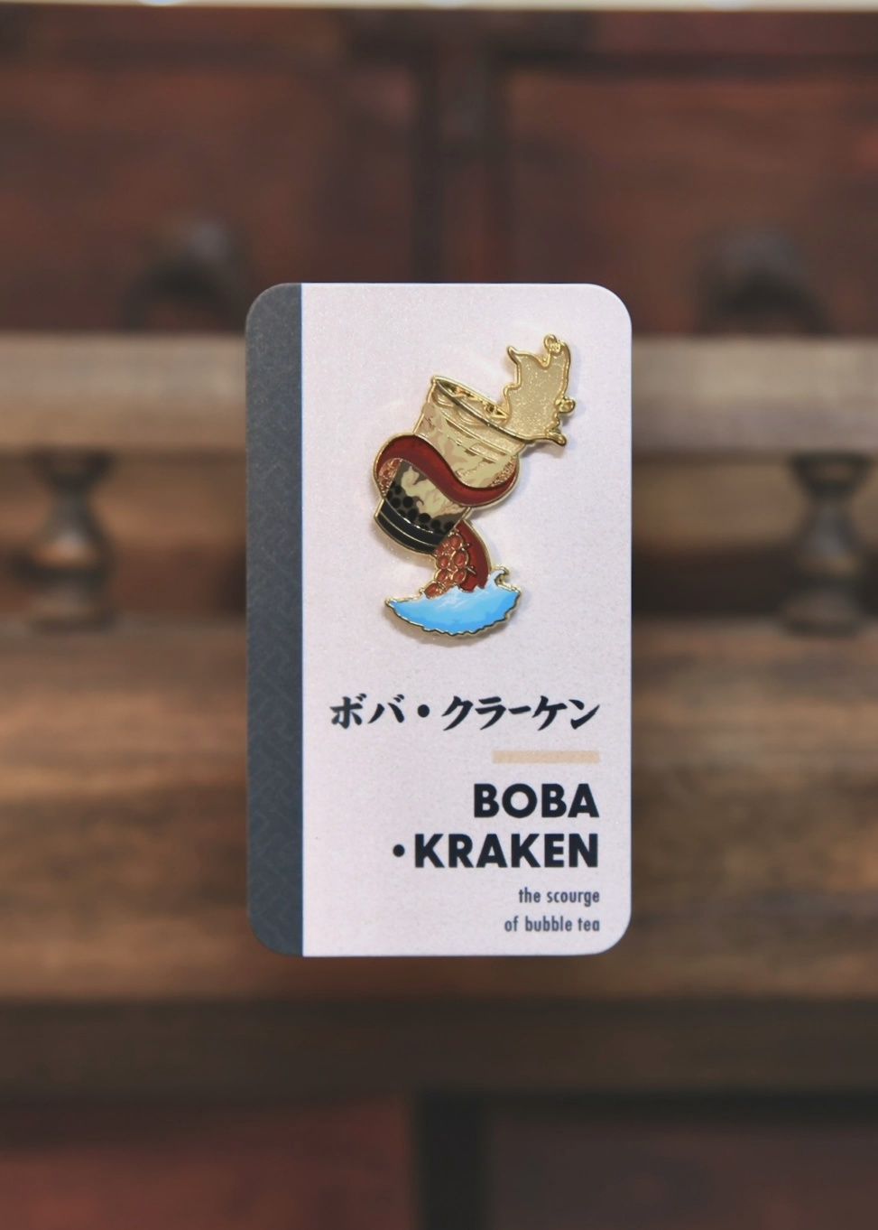 Boba Kraken Enamel Pin