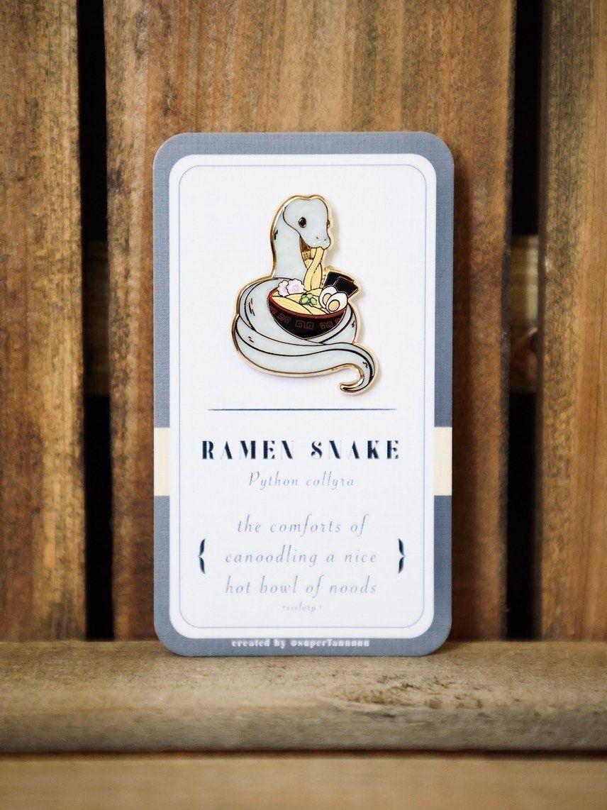 Ramen Snake Enamel Pin