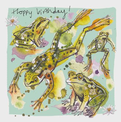 'Hoppy Birthday' Frog Card