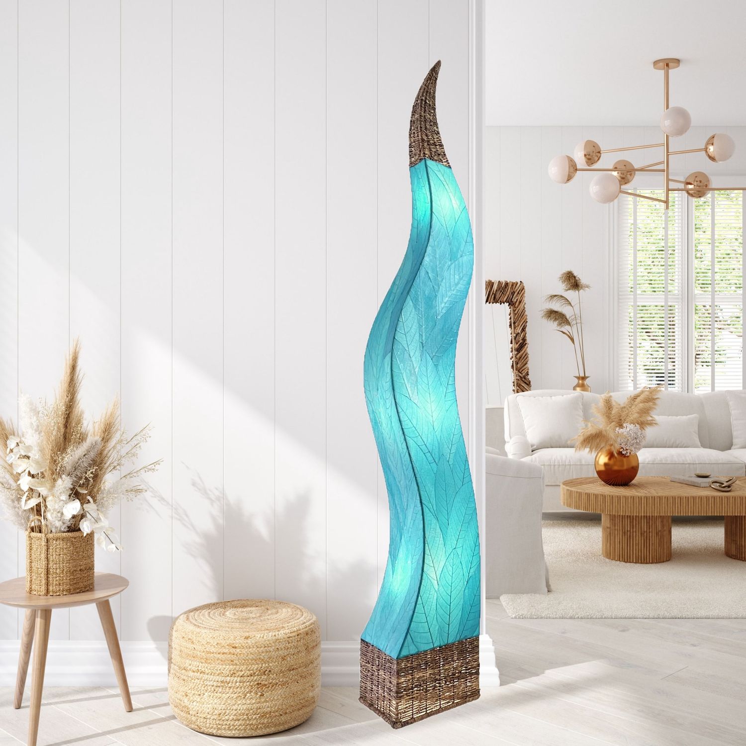 Flame Giant Floor Lamp Sea Blue