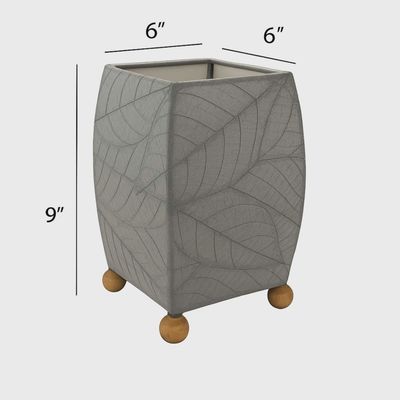 Mini Square Cocoa Leaf Lamp Gray