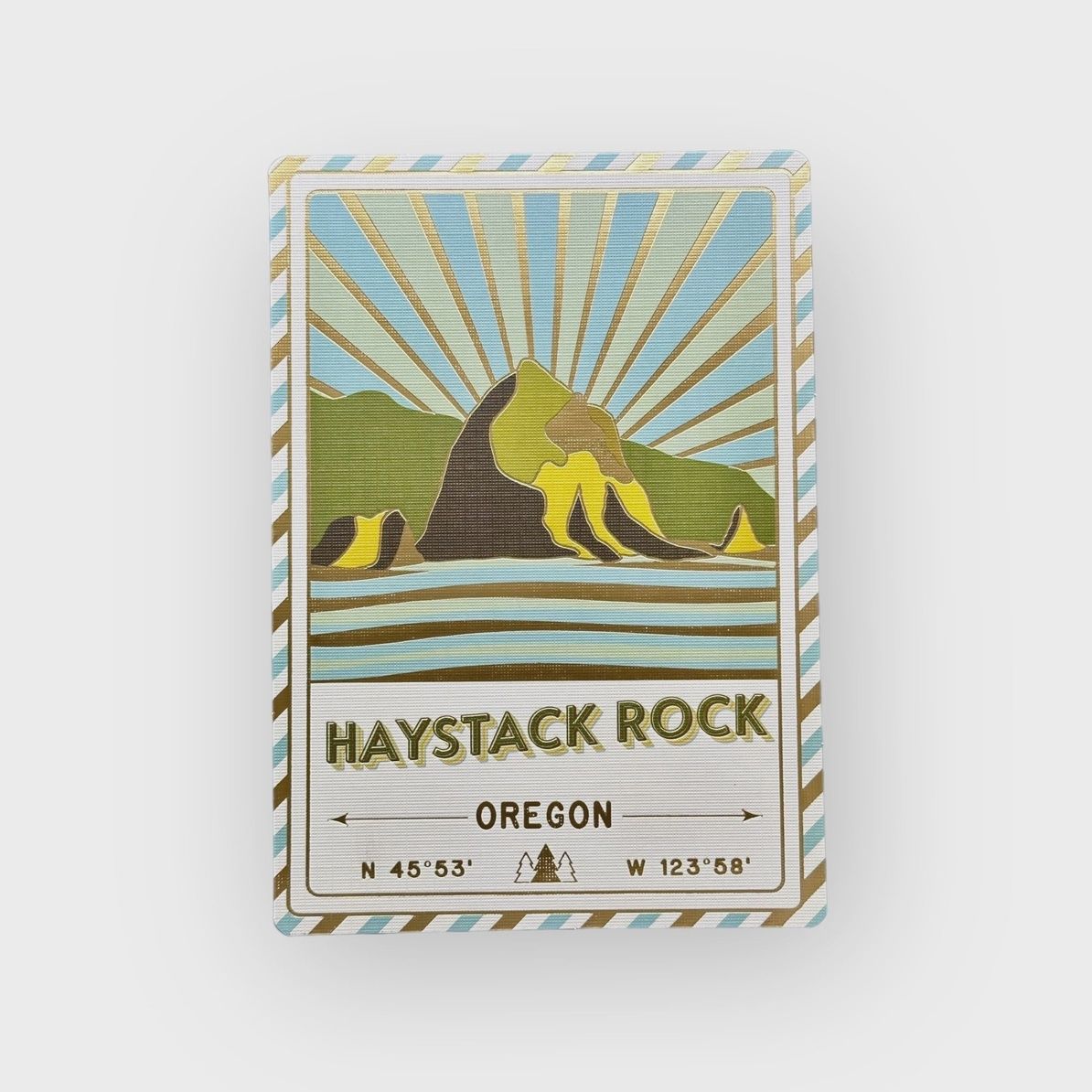 Haystack Rock Foil Postcard