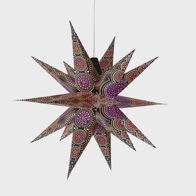Kaleidoscope Red Moravian Star - 19p 24"