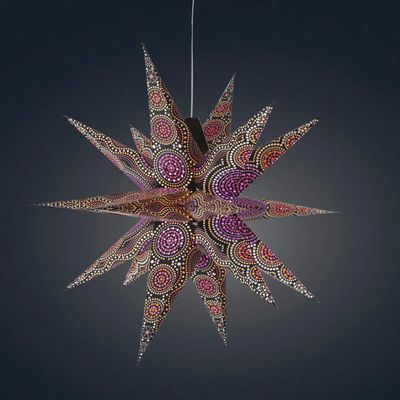 Kaleidoscope Red Moravian Star - 19p 24"