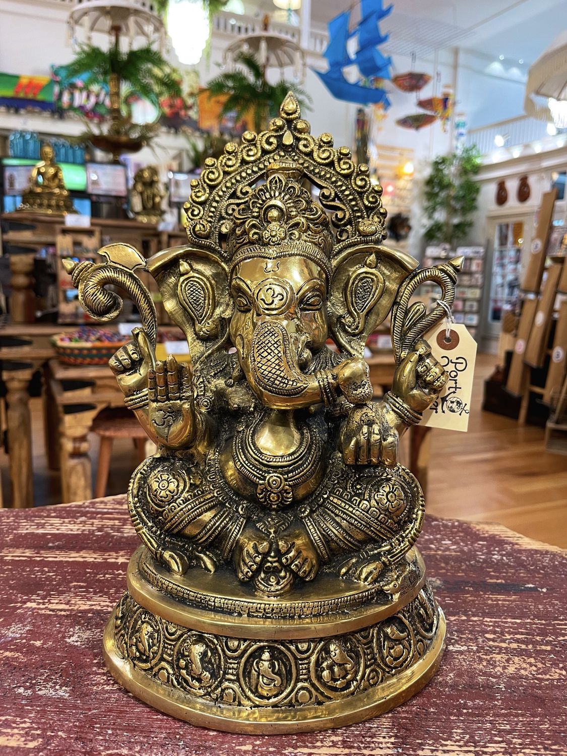 Brass Sitting Ganesha Statue