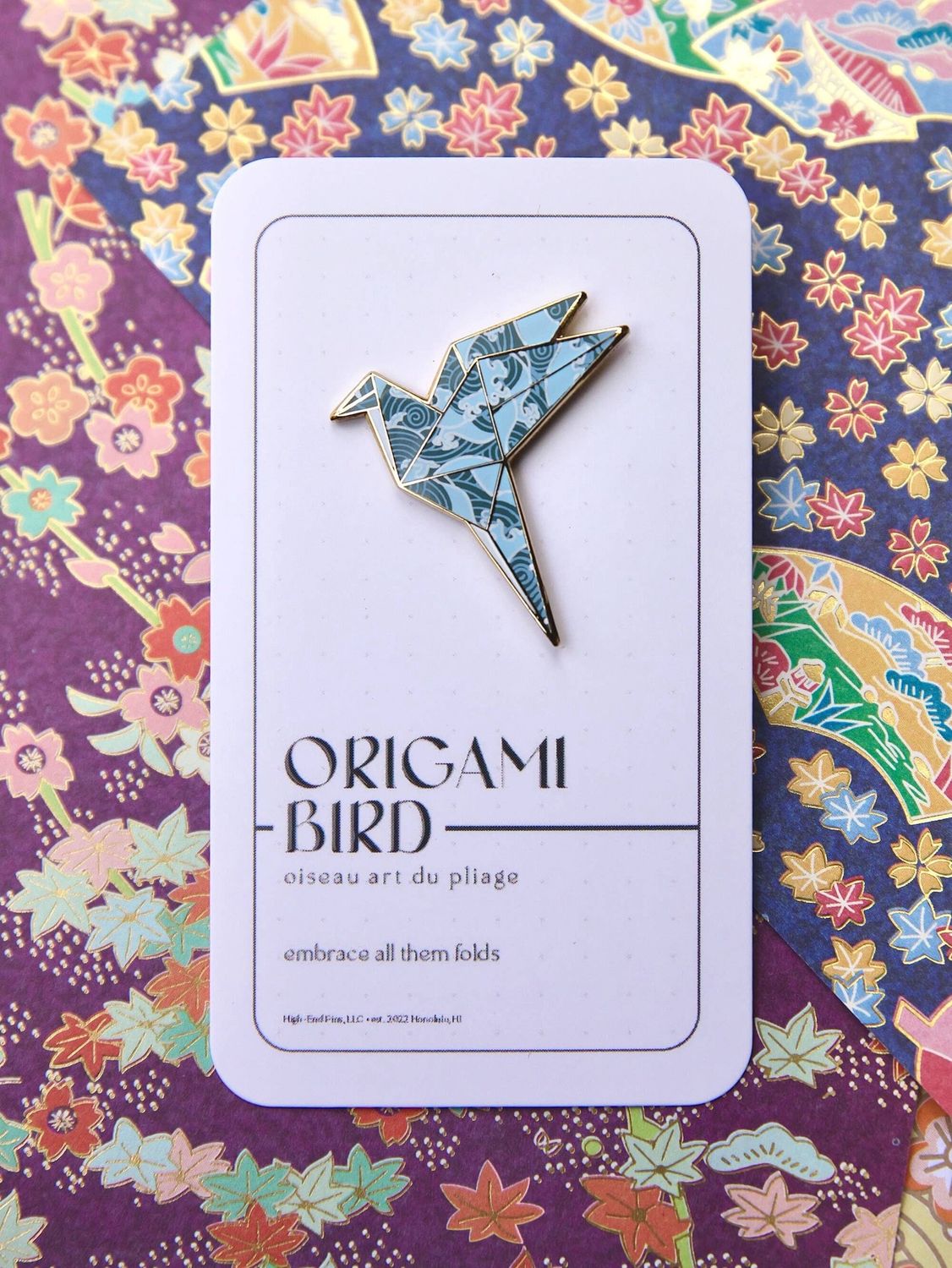 Origami Bird Enamel Pin