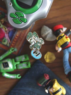 Digi Pet Monstera Enamel Pin